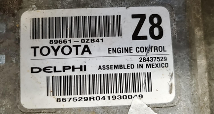 89661-0ZB41   Toyota Corolla 2014  ecm ecu computer