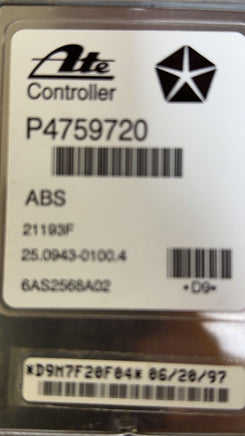 04759720 Dodge Intrepid, Chrysler Concorde or Vision 1997 ABS Module  **NEW OEM*