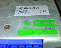 31036 6E301 TCM transmission computer 1994 Nissan Maxima