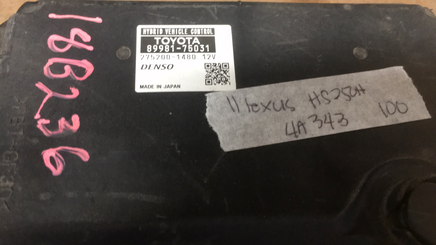 89981-75031 Lexus HS250H 2011 ecm ecu computer