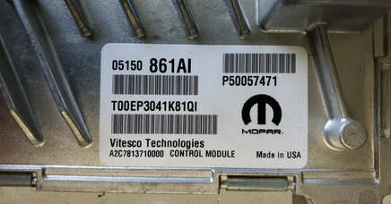 2020-2022 Jeep Wrangler ecu ecm computer 05150861AI