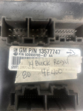 NEC015-091 Buick Regal memory seat control module computer 2014