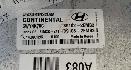 39102-2EMB3 ECM ECU computer 2011-2013 Hyundai Elantra