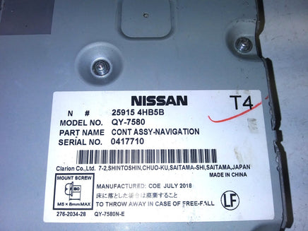 25915 4HB5B gps navigation control module 2014-2016 Infiniti Q50