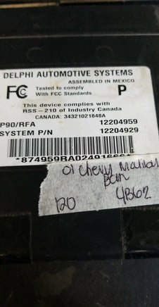 2001 Chevy Malibu bcm body control module 12204929