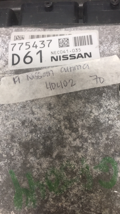NEC041-035 ecm ecu computer 2019 Nissan Altima