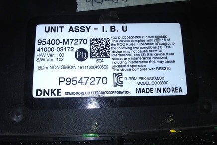 95400-M7270 bcm body control module 2019-2021 Kia Forte