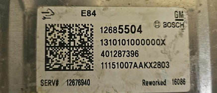 12685504 Chevy Spark 2017 ecm ecu computer