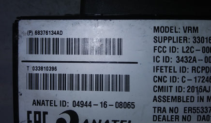 (P) 68376134AD Video Control Module 2017-2019 Chrysler Pacifica