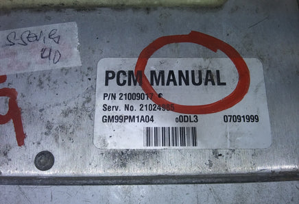 21009017 Saturn S-Series 2001-2002 ecu ecm computer