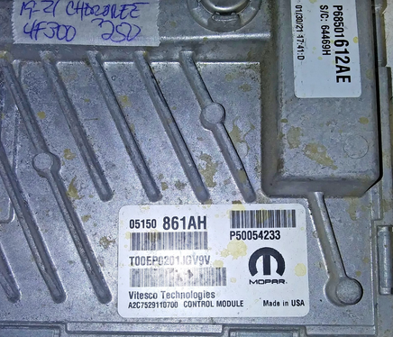 05150 861AH ecm ecu computer 2019-2021 Jeep Cherokee