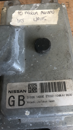 31036 1AD0E Nissan Murano TCM transmission computer 2010