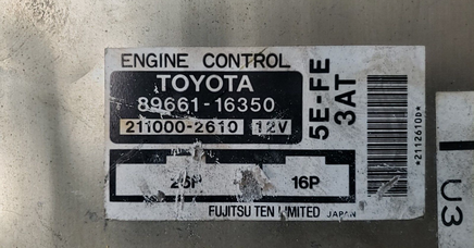 1995-1996 Toyota Tercel ecm ecu computer 89661-16350