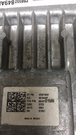 P68552849AD Jeep Compass ecm ecu computer 2020-2021