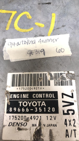 89666-35120 ecu ecm computer 2000 Toyota 4-Runner 4Runner
