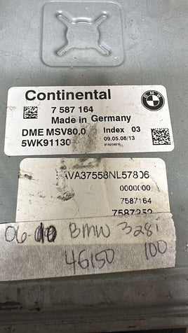 7 587 164 ecm ecu computer 2006-2010 BMW 328i 328 - Swan Auto