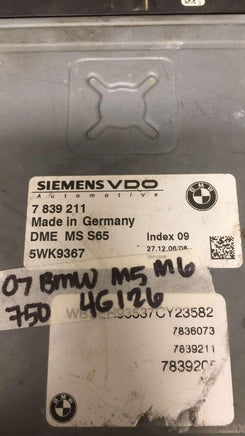7 839 211 BMW M5 M6 2007 ecm ecu computer - Swan Auto