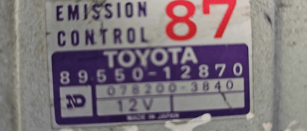 89550-12870 Toyota Corolla 1986-1987 ecm ecu computer - Swan Auto