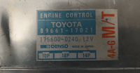 89661-17021 Toyota MR2 MR-2 1987ecu ecm computer - Swan Auto