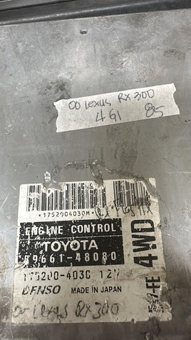89661-48080 Lexus RX300 ecm ecu computer 2000 - Swan Auto