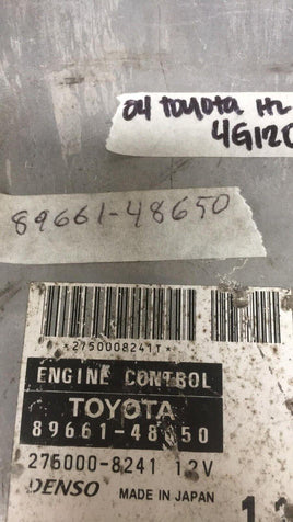 89661-48650 Toyota HL 2004 ecu ecm computer - Swan Auto