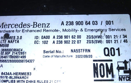 A 238 900 64 03 communication control module 2018-2023 Mercedes GLE 350 GLB250 - Swan Auto