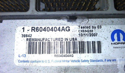 1-R6040404AG Dodge Ram van 2000 ecm ecu computer - Swan Auto