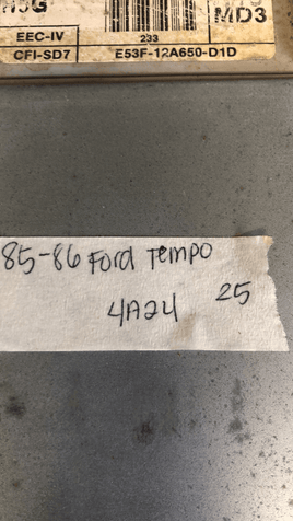 1985-1986 Ford Tempo ecm ecu computer E53F-12A650-D1D - Swan Auto