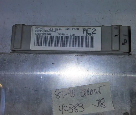 1987-1990 Ford Escort ecm ecu computer E7EF-12A650-EC.