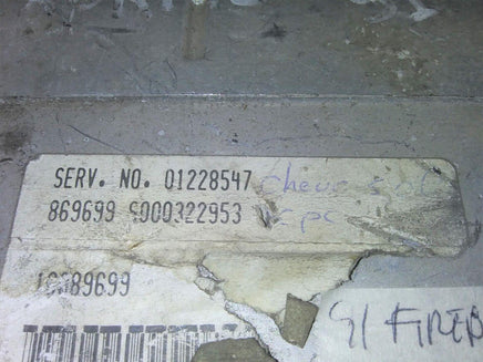 1991 Pontiac Firefird ecu ecm computer 01228547.