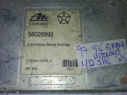 1992-1995 Jeep Grand Cherokee ABS Control Module 56026993.