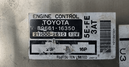 1995-1996 Toyota Tercel ecm ecu computer 89661-16350 - Swan Auto