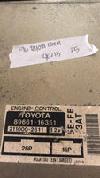 1996 Toyota Tercel ecm ecu computer 89661-16351 - Swan Auto