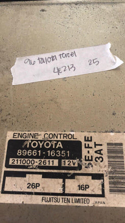 1996 Toyota Tercel ecm ecu computer 89661-16351 - Swan Auto
