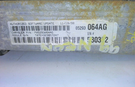 1998-1999 Dodge or Plymouth Neon ecm ecu computer P05293064AG - Swan Auto