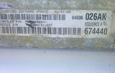 1998 Dodge Stratus ecm ecu computer P04896026AK - Swan Auto