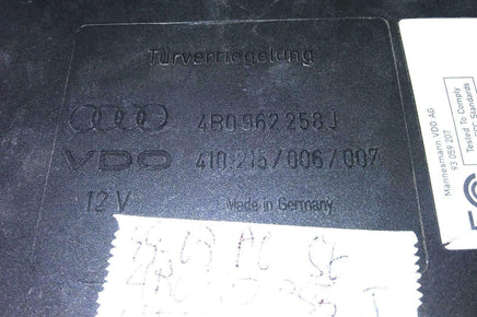 1999-2003 Audi A6 or S6 theft locking module 4B0 962 258 J - Swan Auto