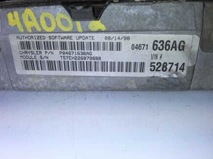 1999 Chrysler Sebring ecu ecm computer P04671636AG - Swan Auto