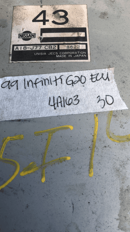 1999 Infiniti G20 ecm ecu computer A18-J77 CB2 - Swan Auto