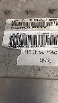1993 Chevy Astro ecm ecu computer 16194305 - Swan Auto