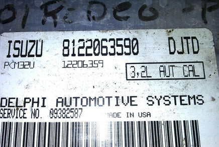 2000 Isuzu Rodeo or Honda Passport ecm ecu computer 8122063590 - Swan Auto