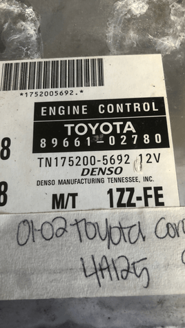 2001-2002 Toyota Corolla ecm ecu computer 89661-02611 - Swan Auto