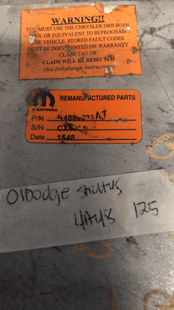 2001 Dodge Stratus Sebring ecm ecu computer R4896033AJ - Swan Auto