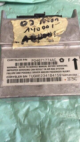 2002 Dodge Neon air bag module P04671774AC - Swan Auto