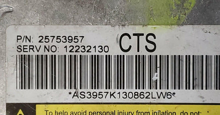 2003 Cadillac CTS air bag module 25753957 **Tested** - Swan Auto
