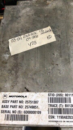 2003 Cadillac CTS, Yukon or Chevy Suburban Onstar module 25751307 - Swan Auto