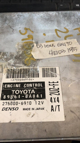 2003 Toyota Camry ecu ecm computer 89661-6A041 - Swan Auto