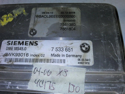 2004-2006 BMW X3 ecm ecu computer 7 533 651 - Swan Auto