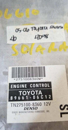 2005-2006 Toyota Camry or Solara ecu ecm computer 89661-06C12 - Swan Auto