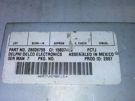 2006-2010 Hummer H3 XM radio receiver module 28039755 - Swan Auto